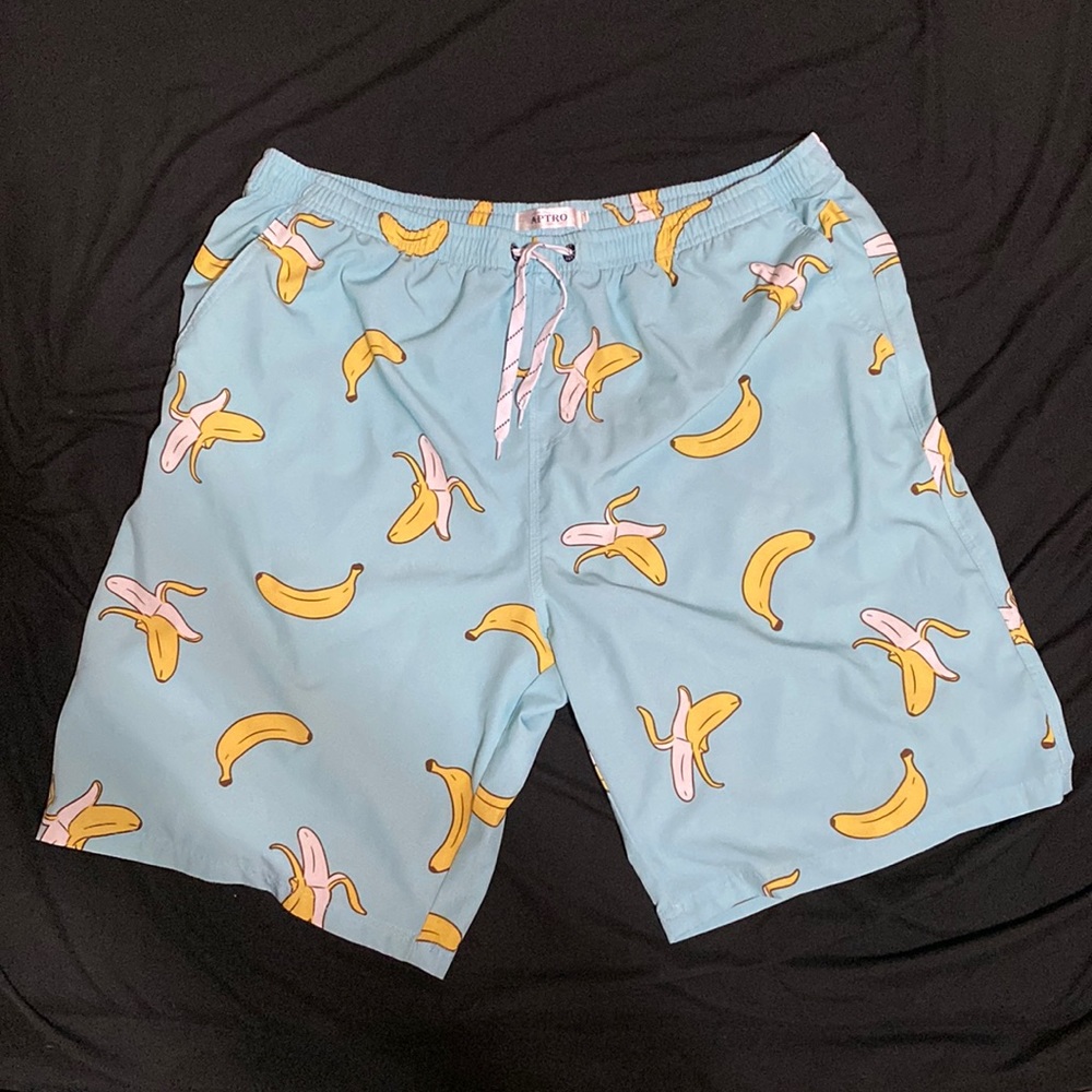APTRO banana print swim trunks